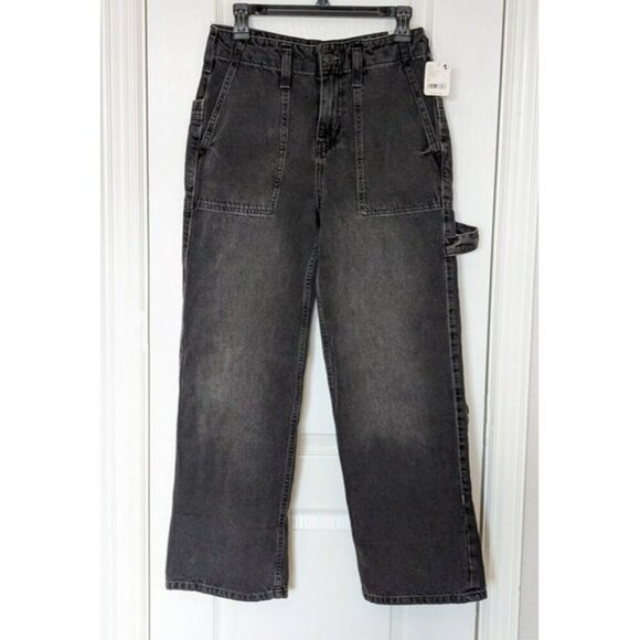 Free People Major Leagues Mid Rise Cuffed Black Jeans Size 26 (MSRP $128) - Picture 4 of 9